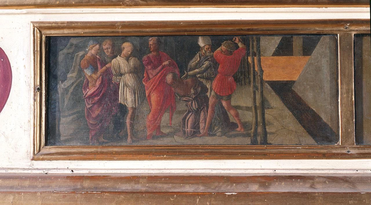 Annunciazione Martelli. San Nicola di Bari fa sospendere l'esecuzione di tre soldati innocenti - predella, Basilica of San Lorenzo, Firenze